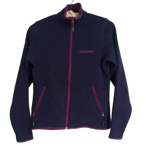 Schoffel Size 38 Full Zip Purple Sweater